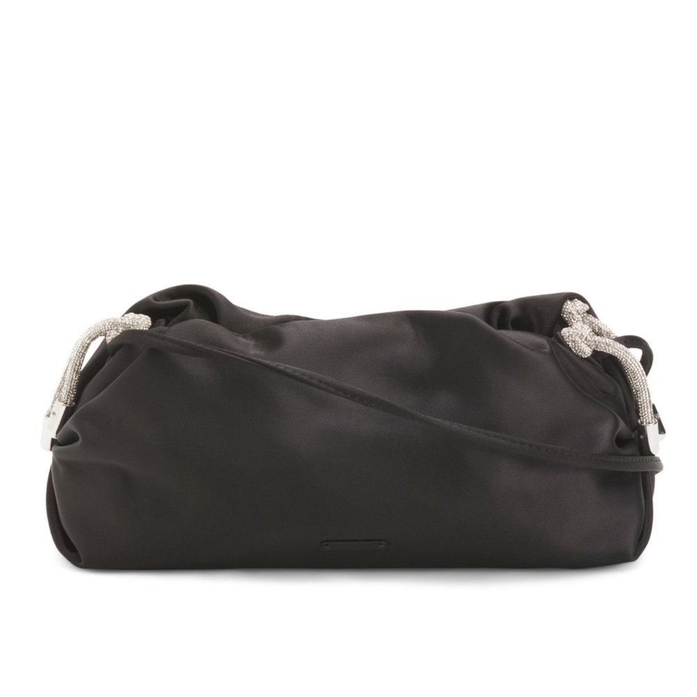 Rebecca Minkoff Black Satin clutch/crossbody bag NWT - Picture 4 of 6